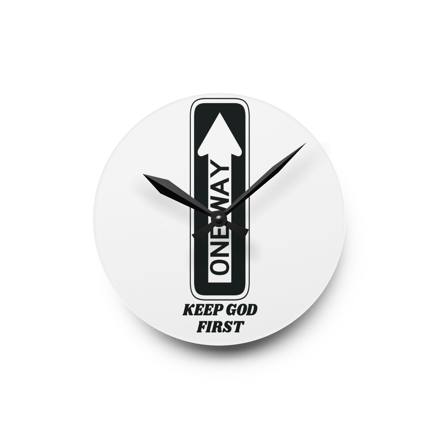 Keep God First Acrylic Wall Clock