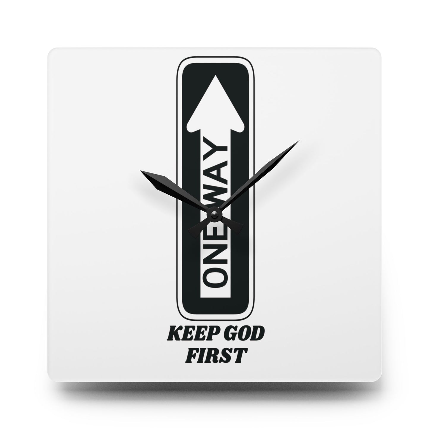 Keep God First Acrylic Wall Clock