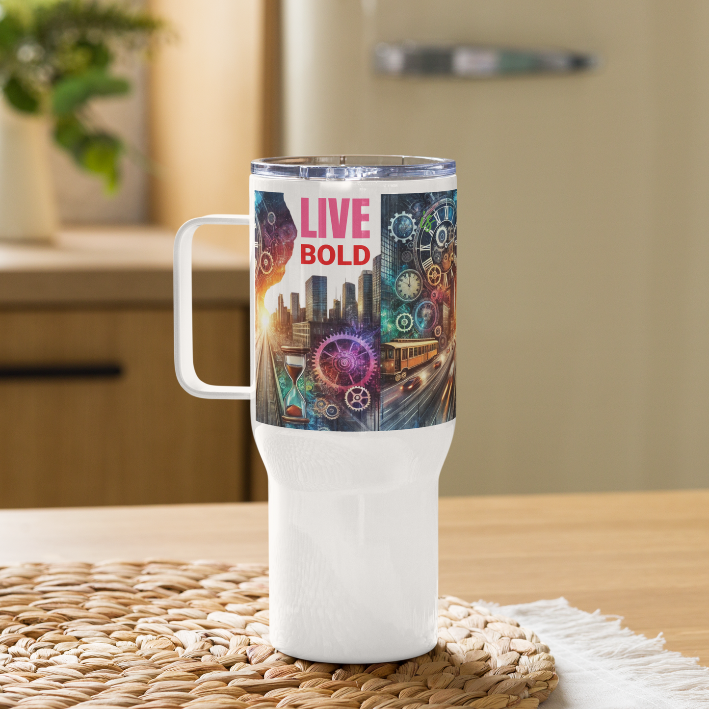 “Live Bold” “Keep God First” – Inspirational Travel Tumbler