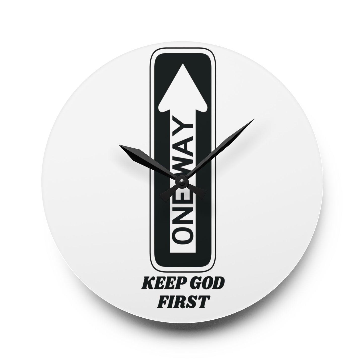 Keep God First Acrylic Wall Clock
