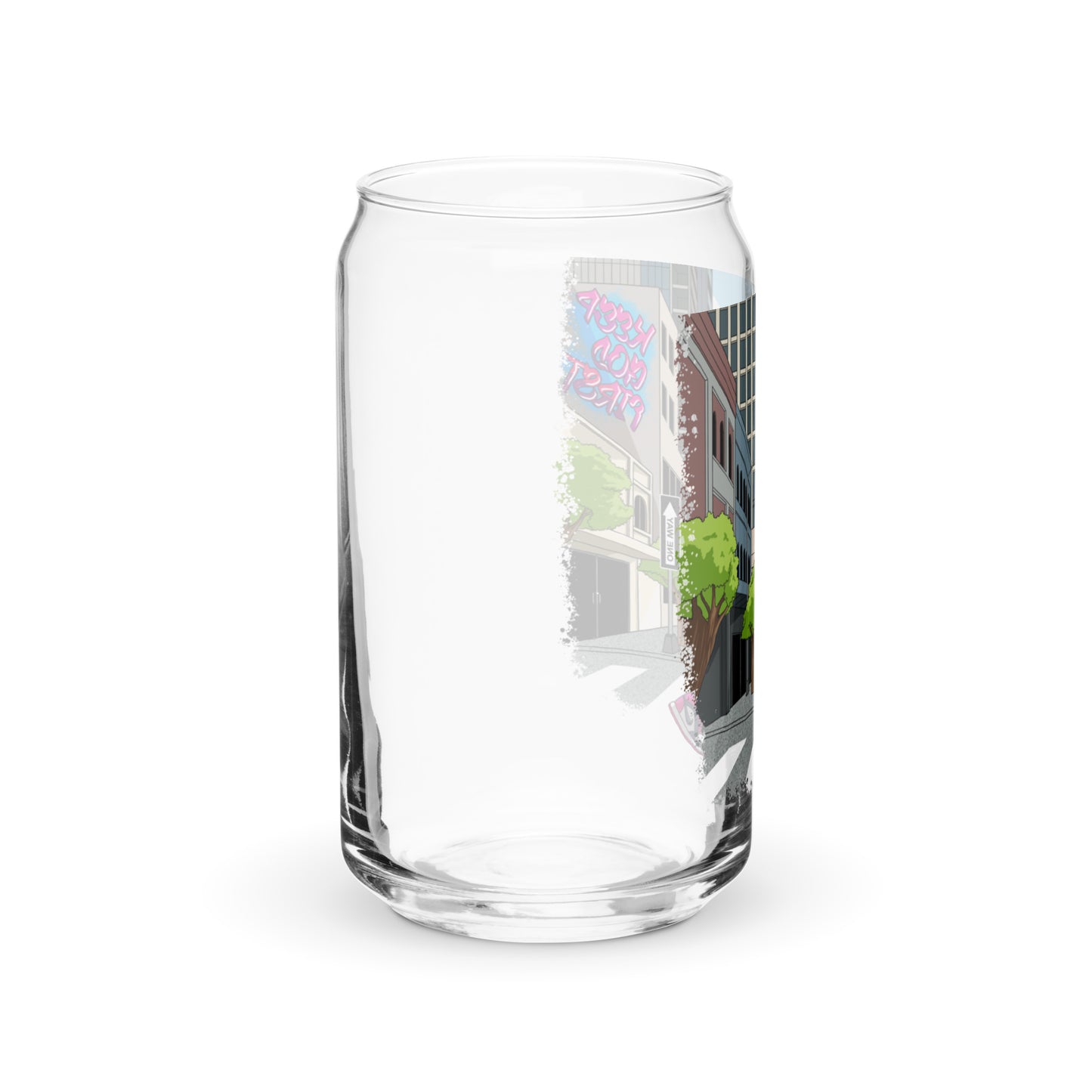 Inspirational faith based Strut Your Style, No Matter the Herd Can-shaped glass